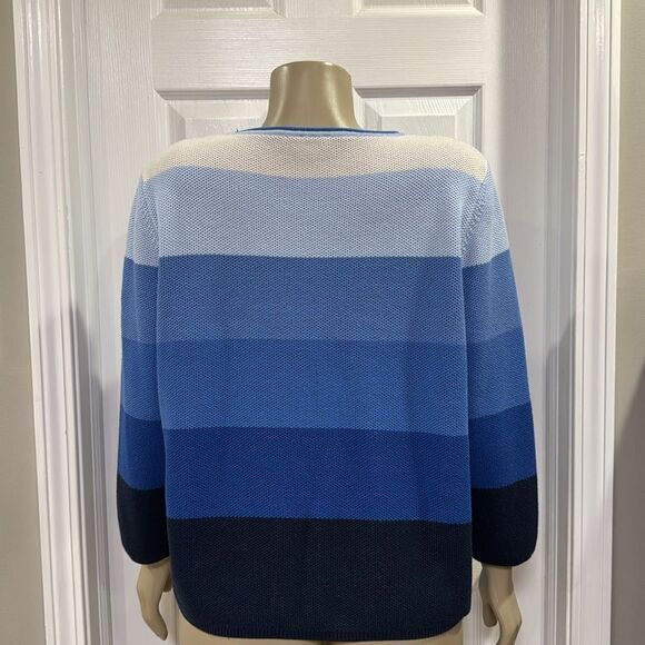 Rabe Multi-Tonal Blue Stripe With Embroidered Detail. - Picture 5 of 10